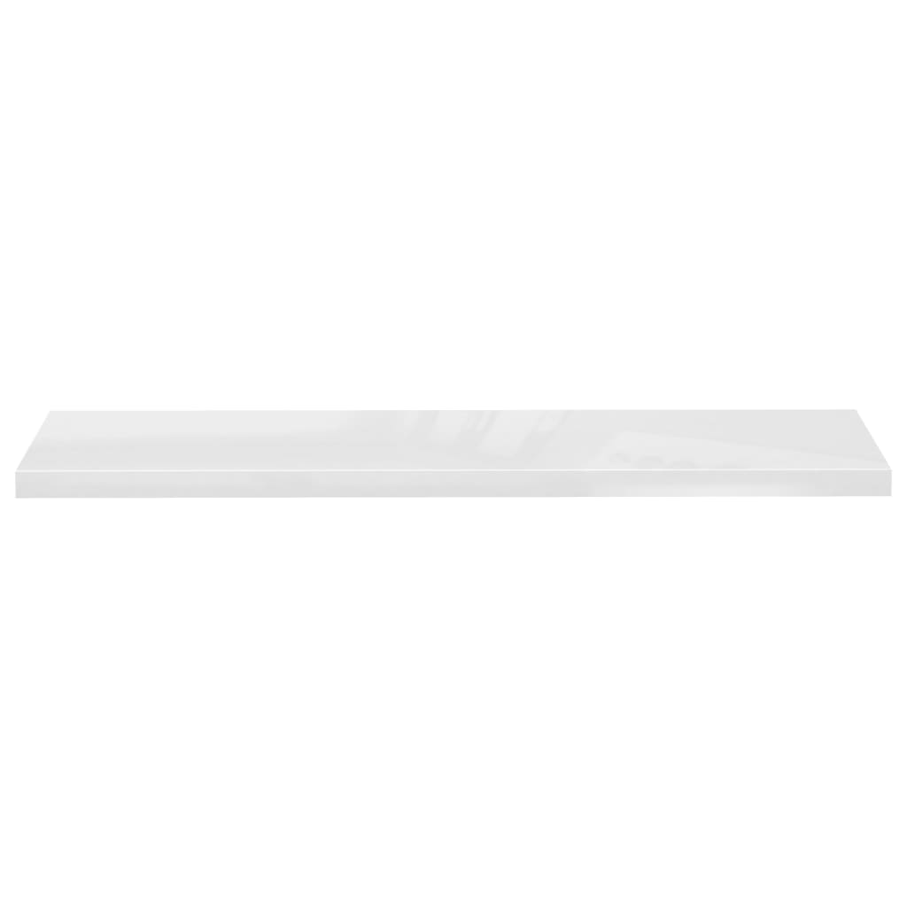 vidaXL Floating Wall Shelf High Gloss White 120x23.5x3.8 cm MDF