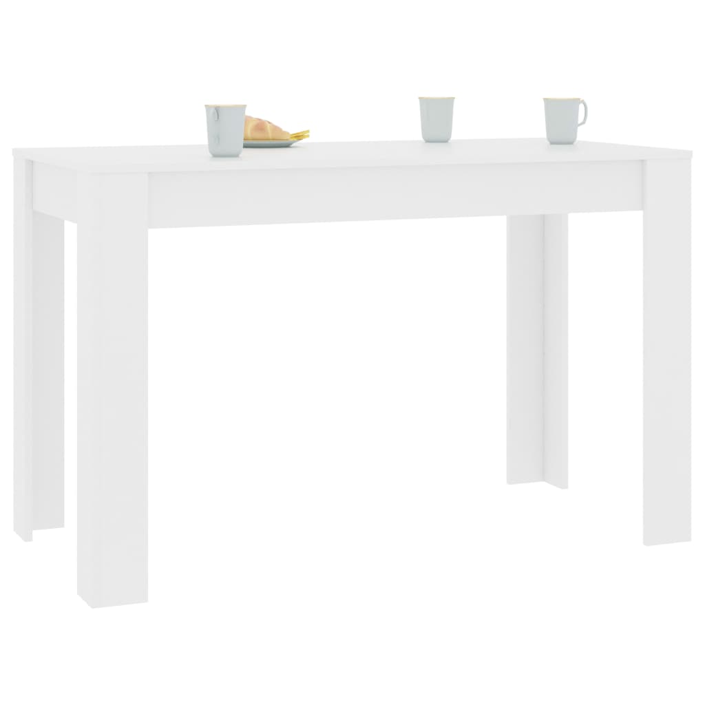 vidaXL Dining Table White 120x60x76 cm Engineered Wood
