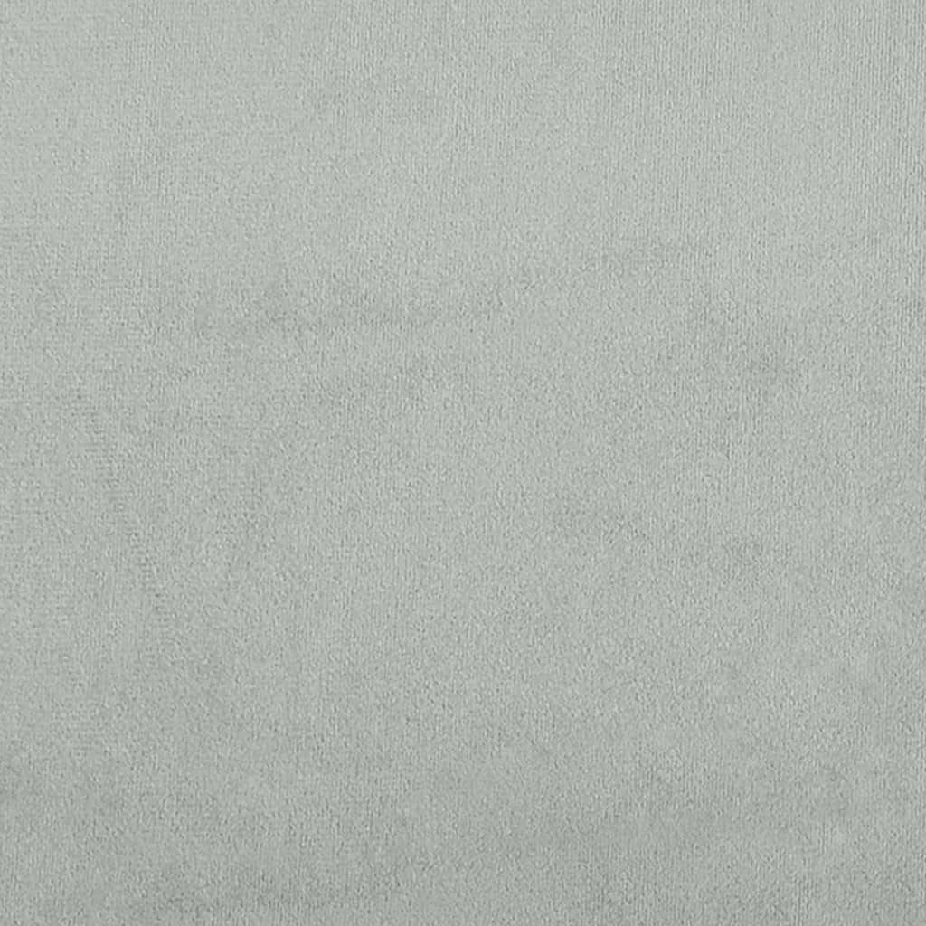 vidaXL Day Bed Light Grey 92x187 cm Single Size Velvet