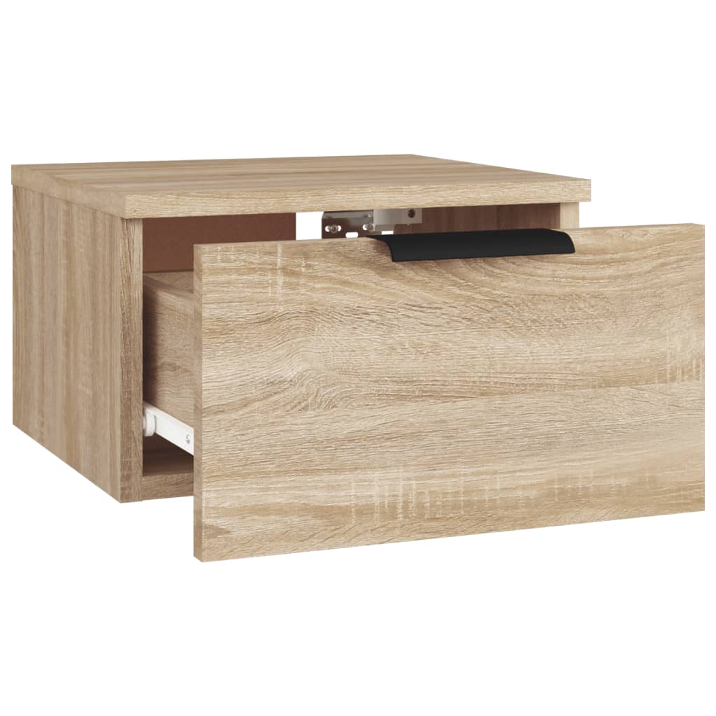 vidaXL Wall-mounted Bedside Cabinets 2 pcs Sonoma Oak 34x30x20 cm