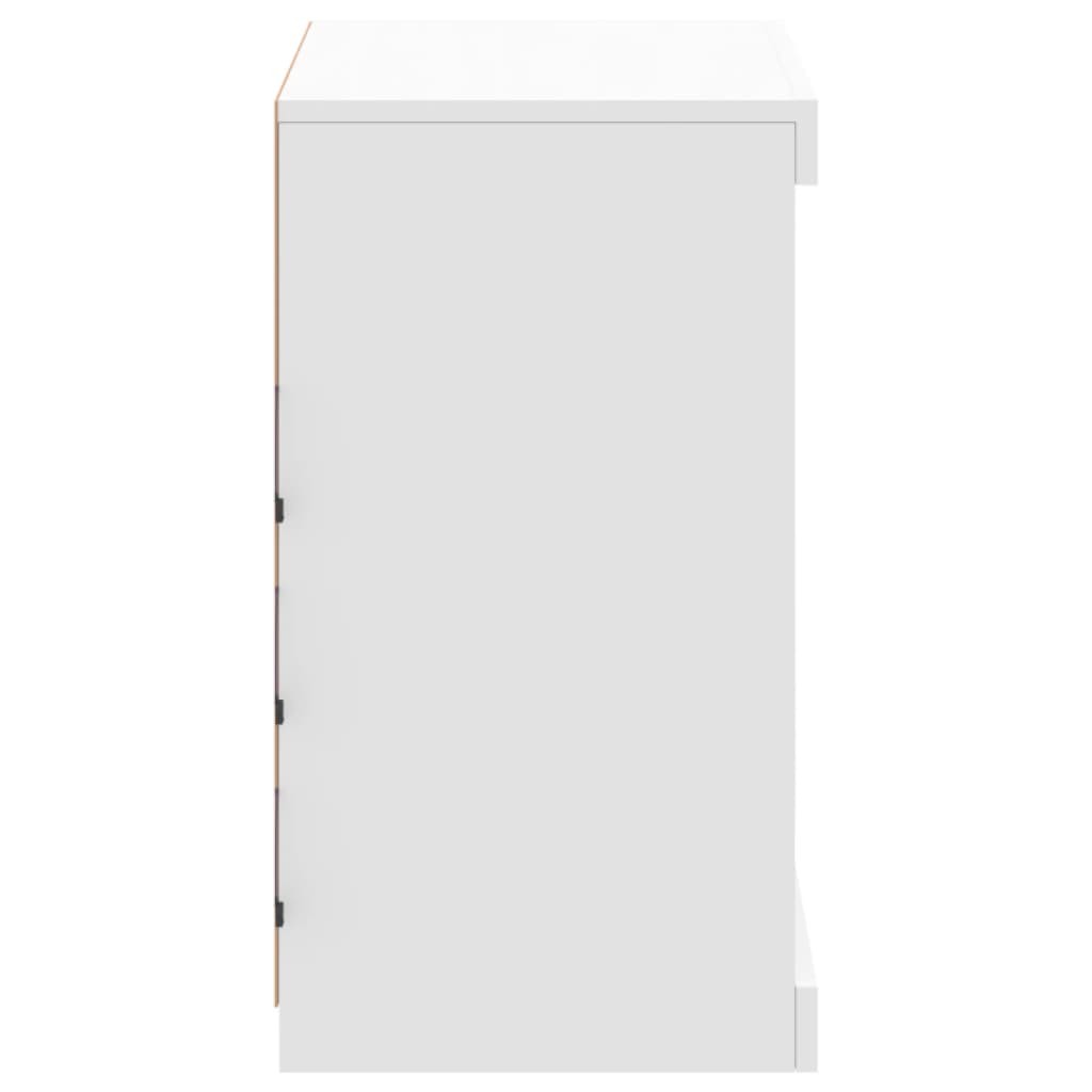 vidaXL Sideboard with LED Lights White 60.5x37x67 cm