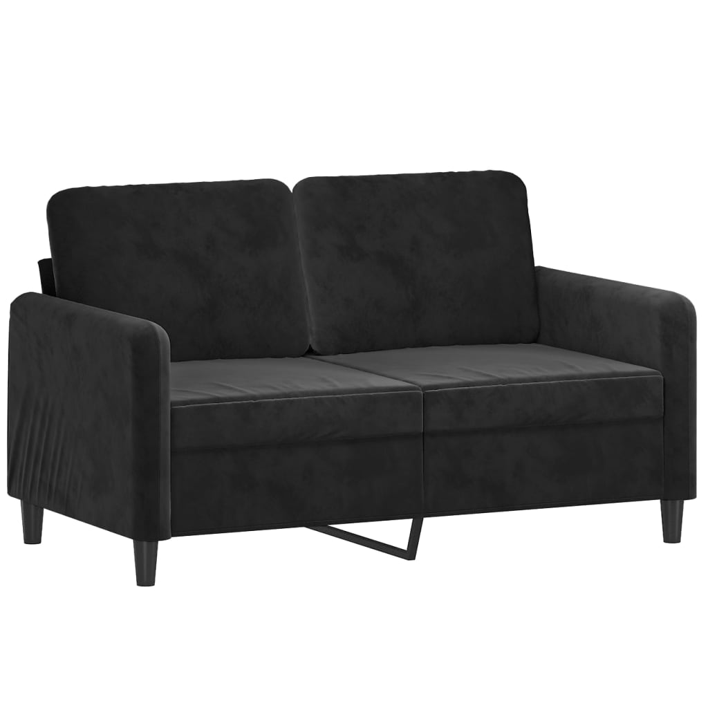 vidaXL 3 Piece Sofa Set with Pillows Black Velvet