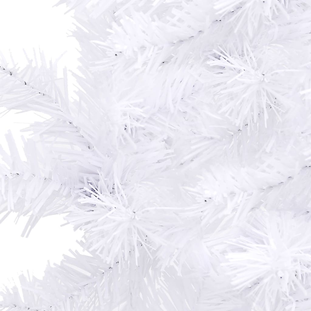 vidaXL Corner Artificial Pre-lit Christmas Tree White 180 cm PVC