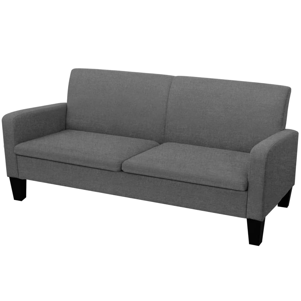 vidaXL 2 Piece Sofa Set Fabric Dark Grey
