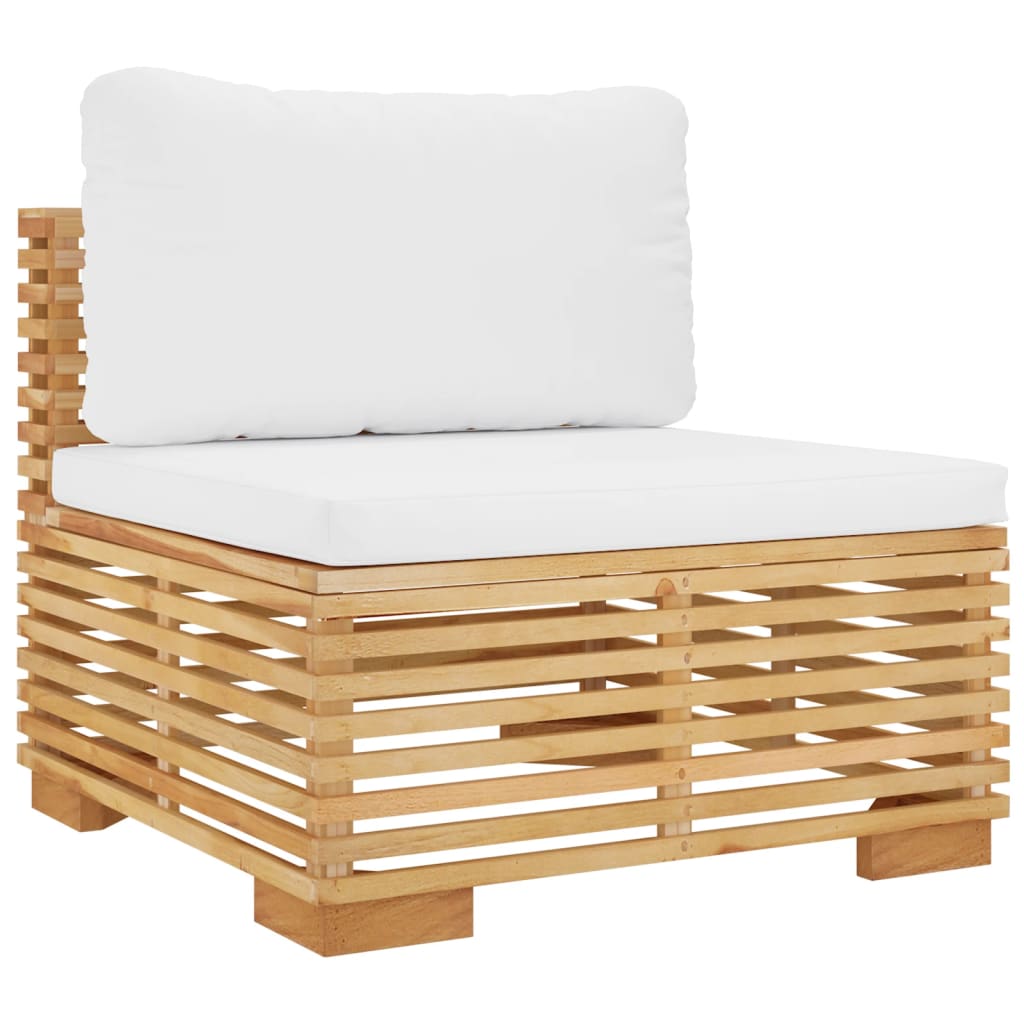 vidaXL 3 Piece Garden Lounge Set with Cushions Solid Wood Teak