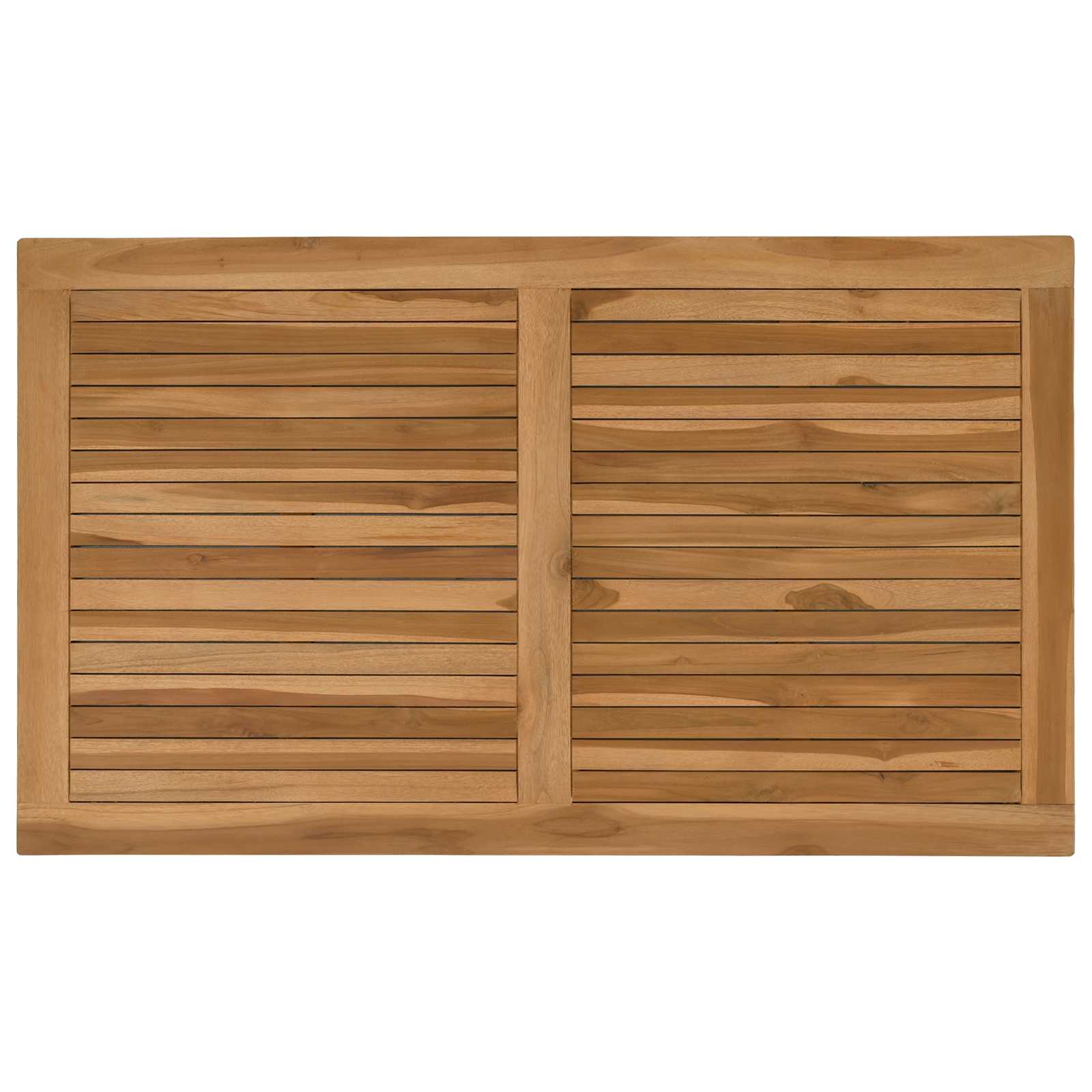 vidaXL Table Top Rectangular Solid Teak Wood Natural | vidaXL.com.au