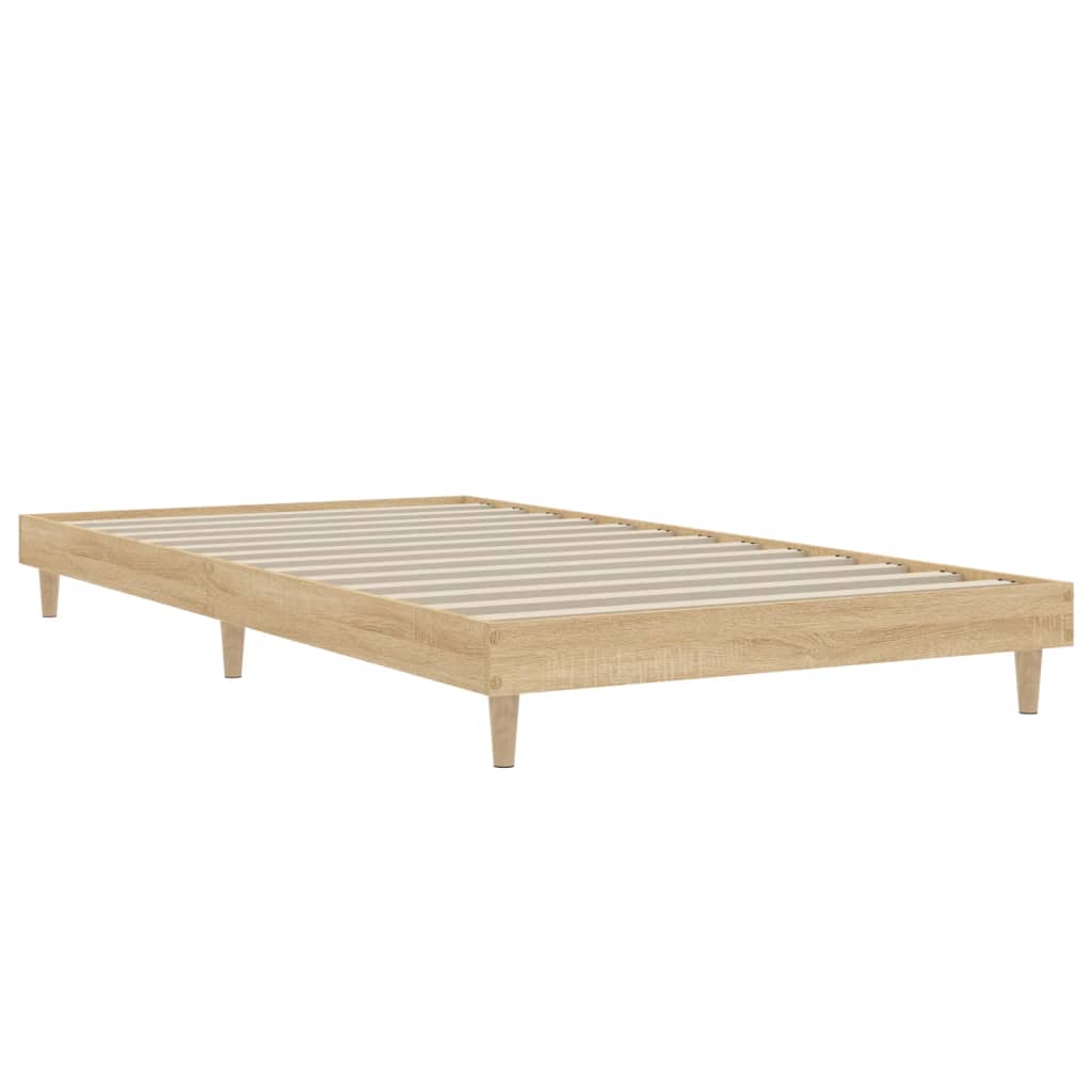 vidaXL Bed Frame Sonoma Oak 90x190 cm Single Engineered Wood