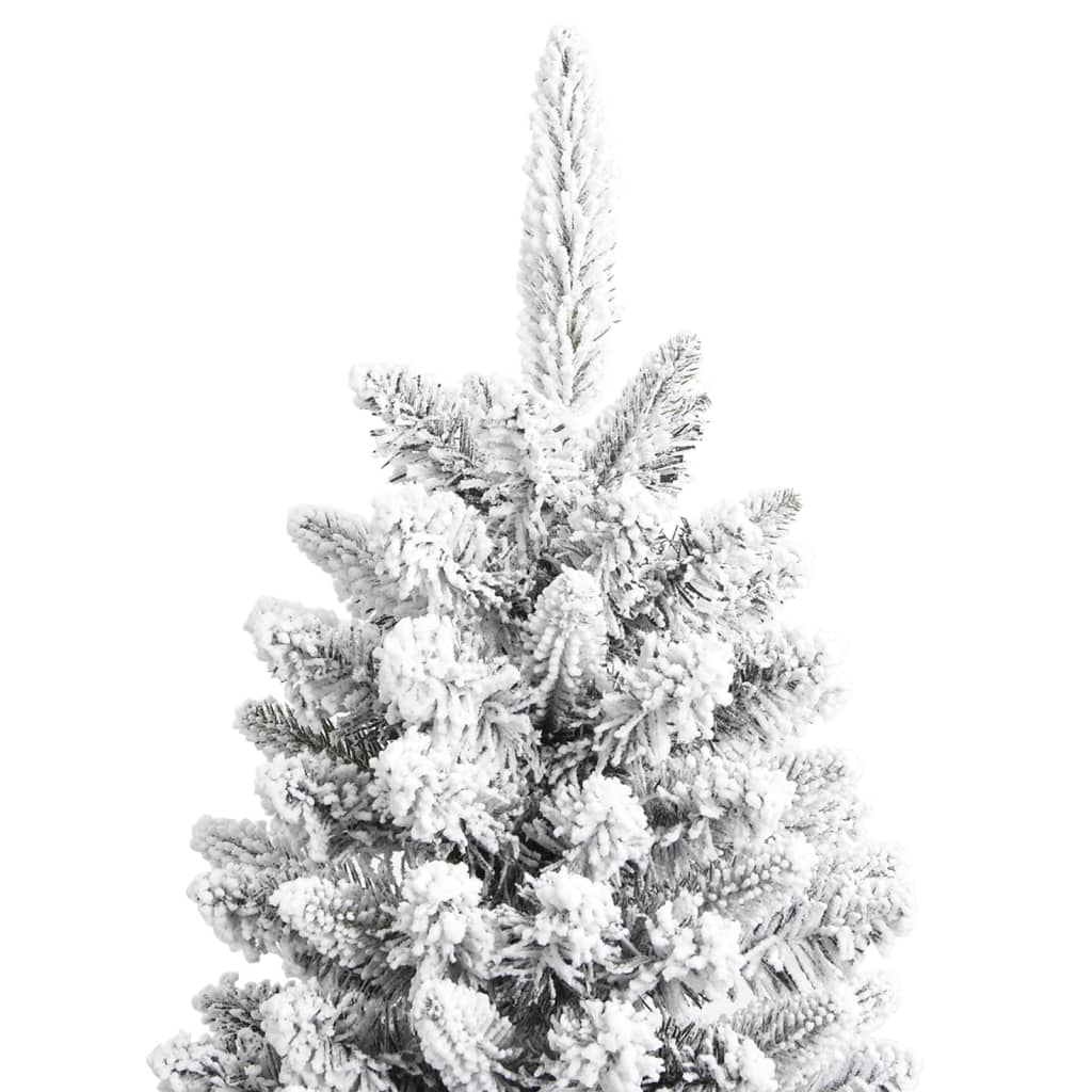 vidaXL Artificial Christmas Tree with Flocked Snow 210 cm PVC&PE