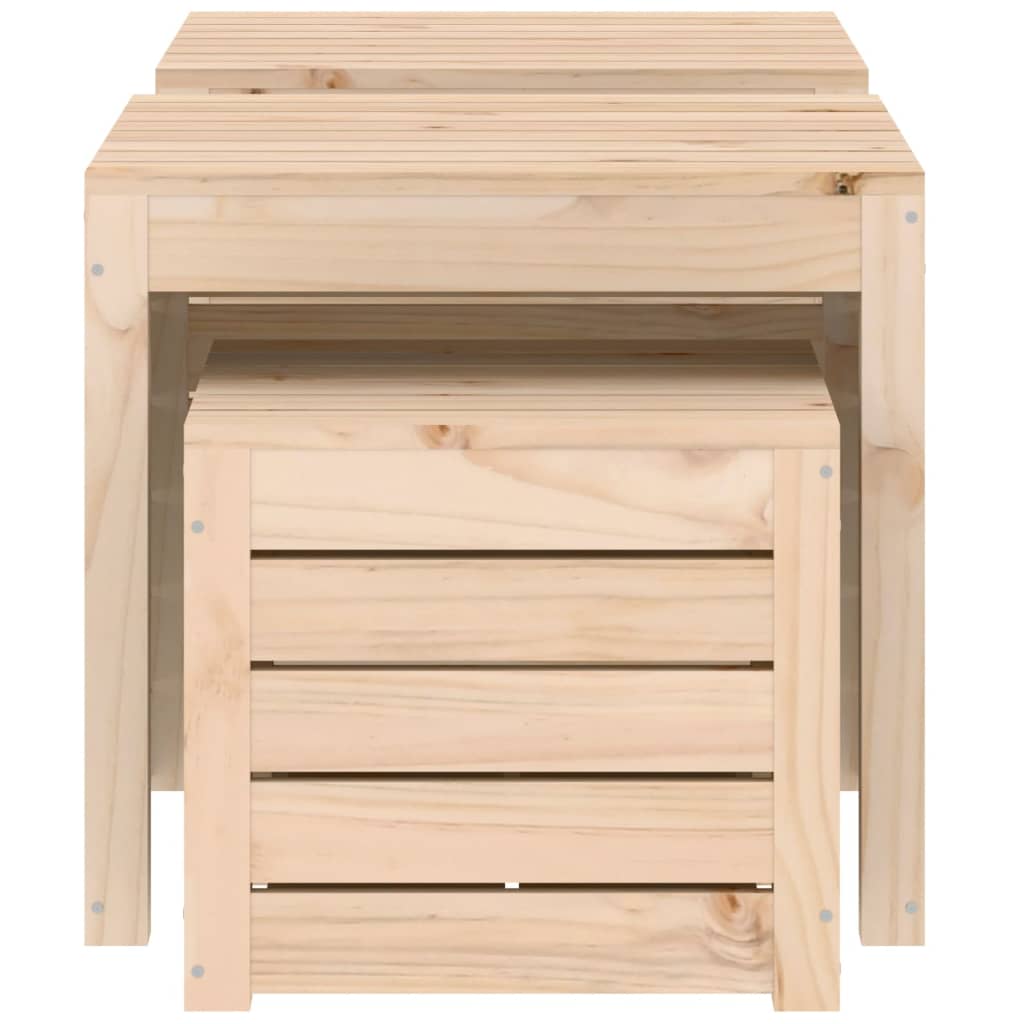 vidaXL 3 Piece Garden Box Set Solid Wood Pine