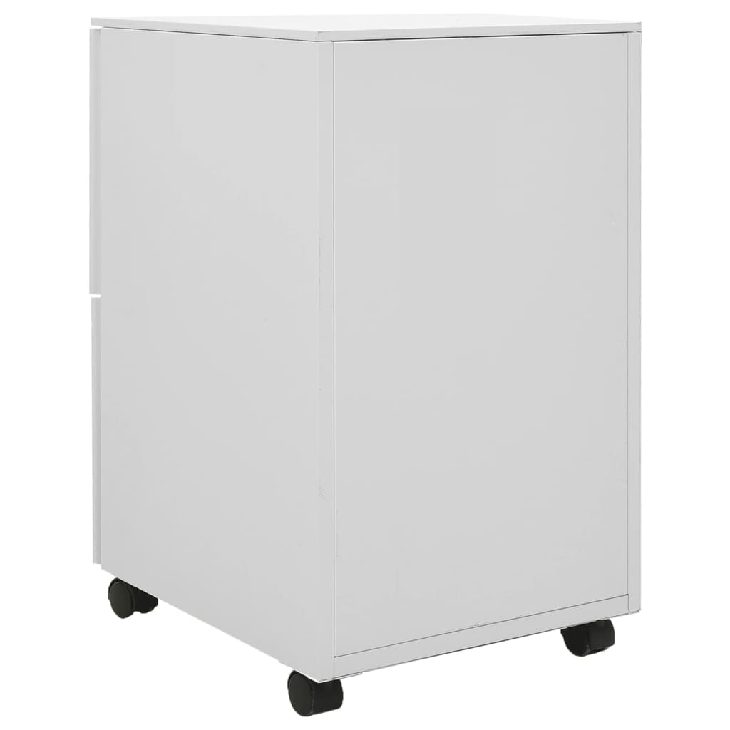 vidaXL Mobile File Cabinet Light Grey 39x45x67 cm Steel