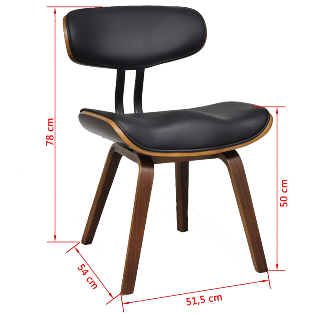 Artificial Leather Dining Chair with Backrest 4 pcs