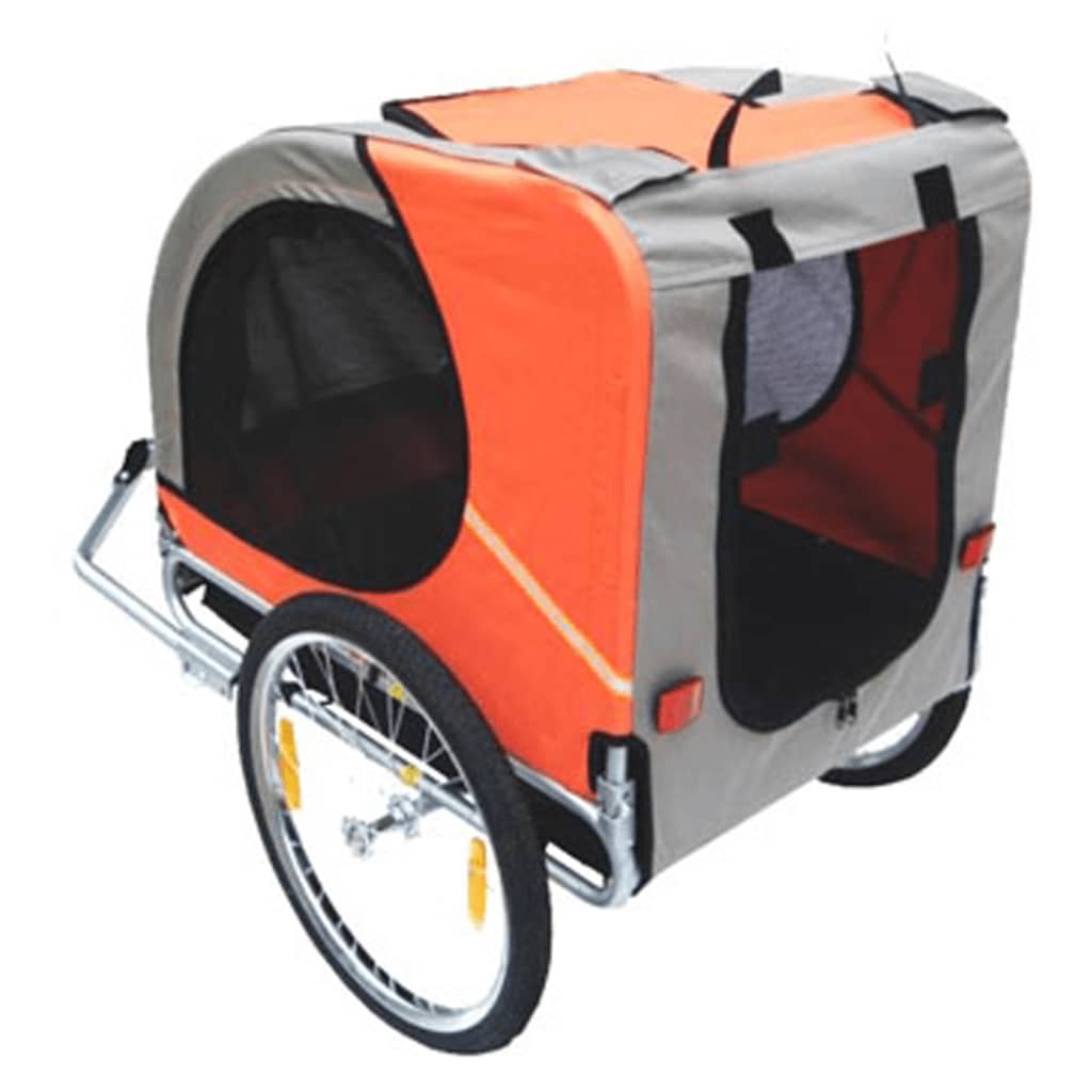 vidaXL Dog Bike Trailer Lassie Orange