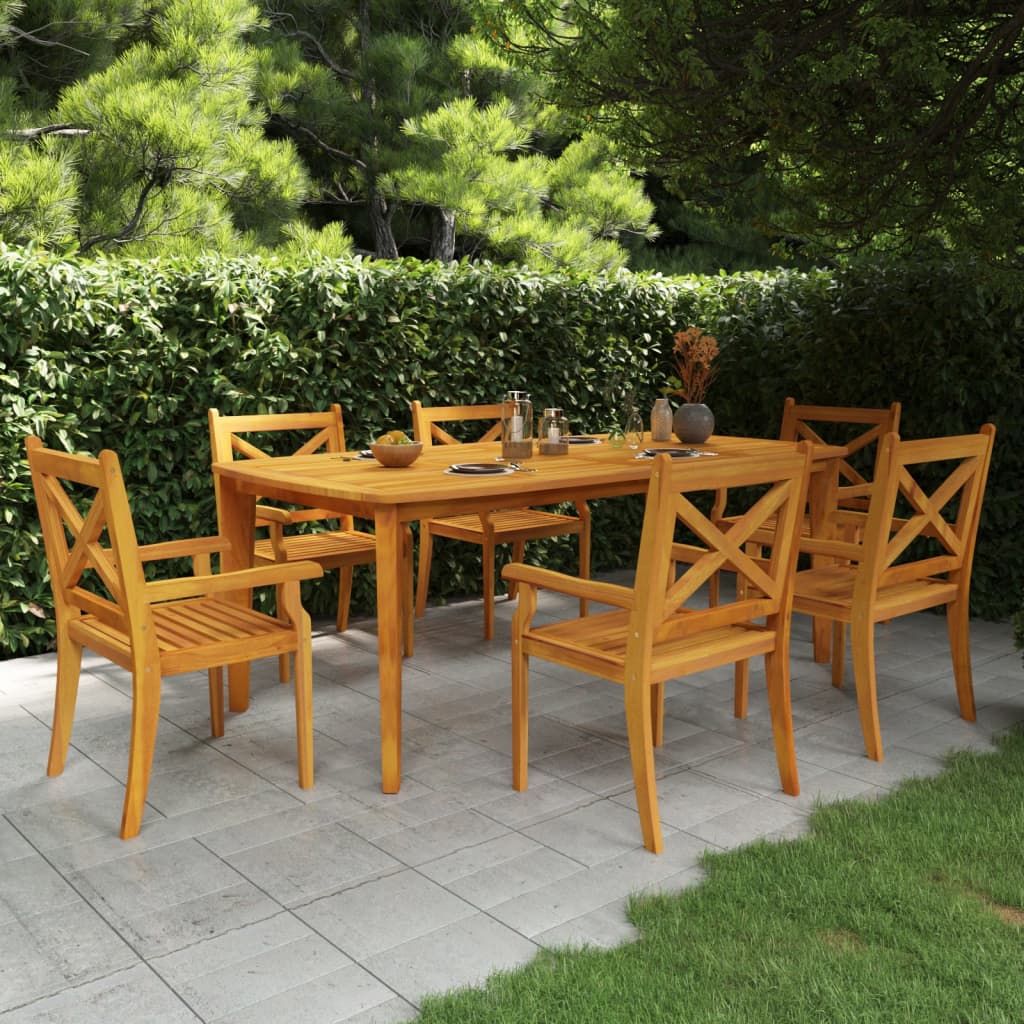 vidaXL Garden Table 200x100x75 cm Solid Wood Acacia