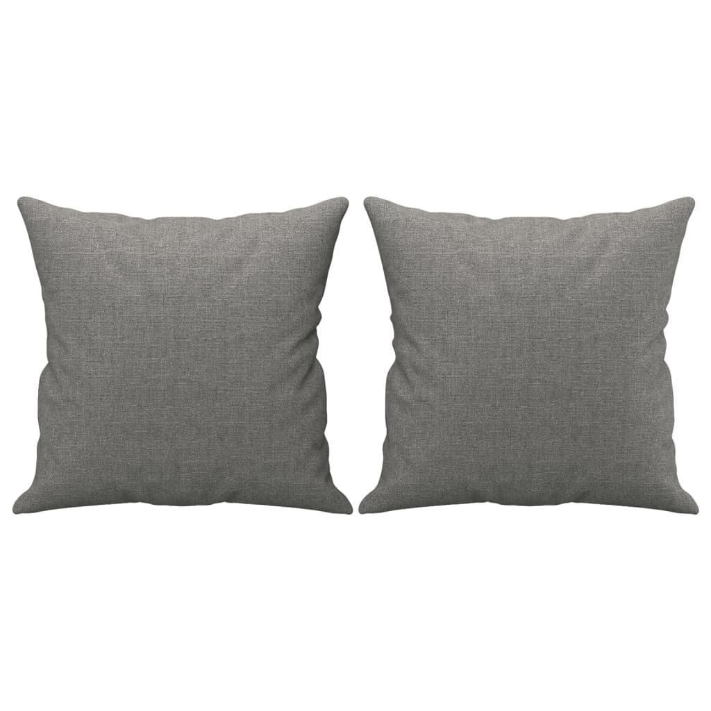 vidaXL 2-Seater Sofa with Pillows&Cushions Dark Grey 140 cm Fabric