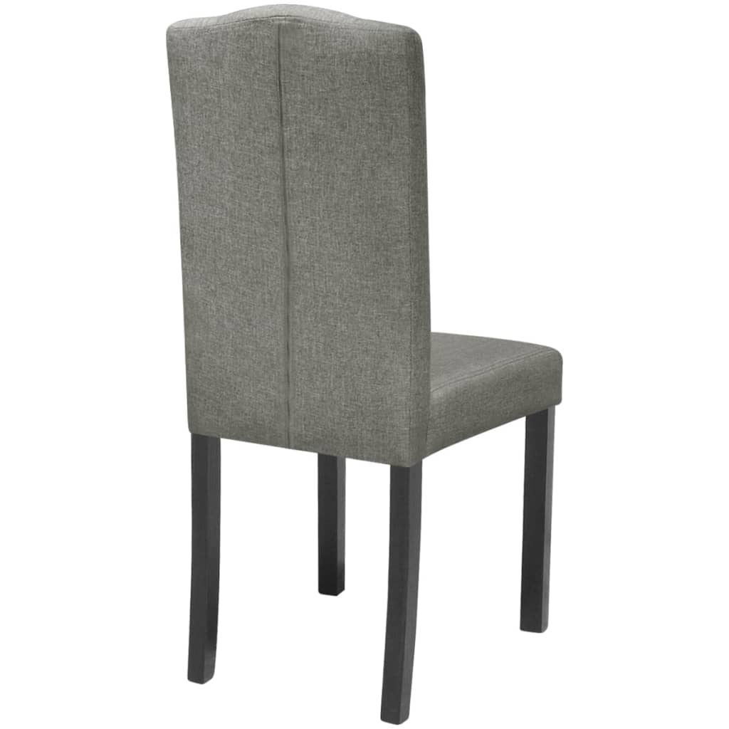 vidaXL Dining Chairs 4 pcs Grey Fabric