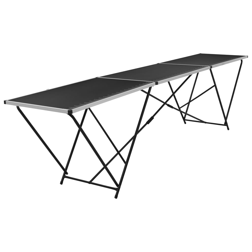 vidaXL Folding Pasting Table MDF and Aluminium 300x60x78 cm