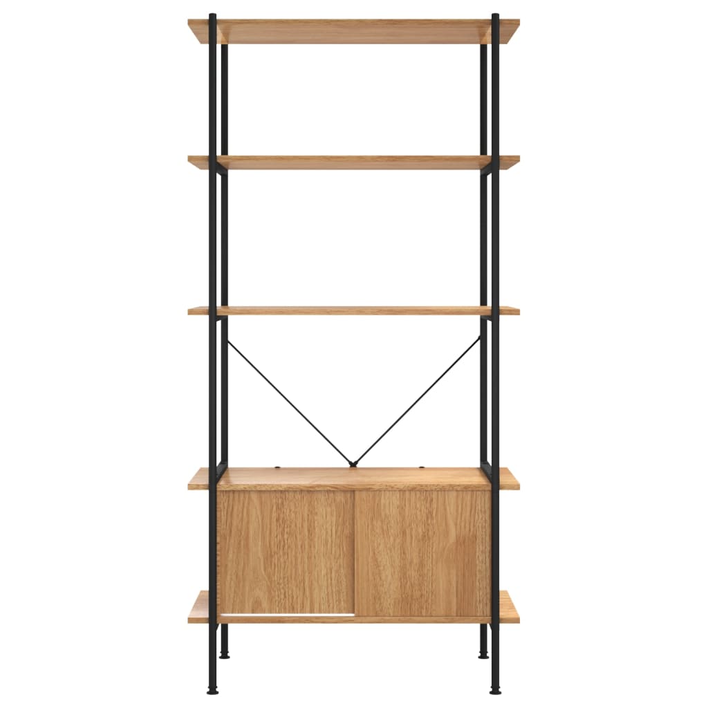 vidaXL 5-Tier Shelving Unit with Cabinet 80x40x163 cm Steel and Engineered Wood