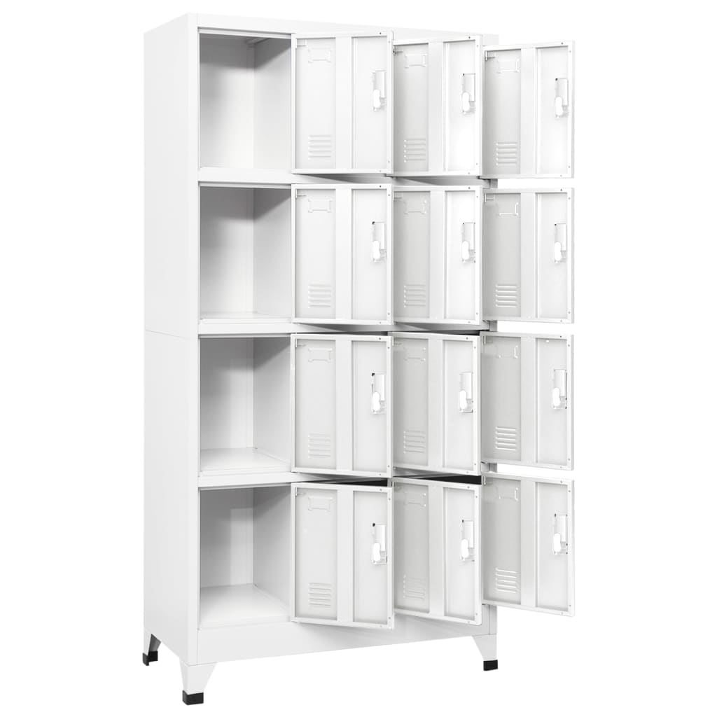 vidaXL Locker Cabinet with 12 Compartments 90x45x180 cm