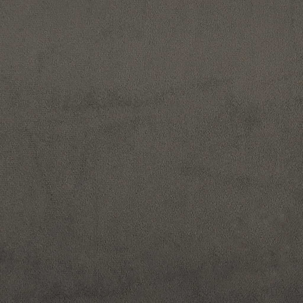 vidaXL Bed Frame Dark Grey 137x190 cm Velvet