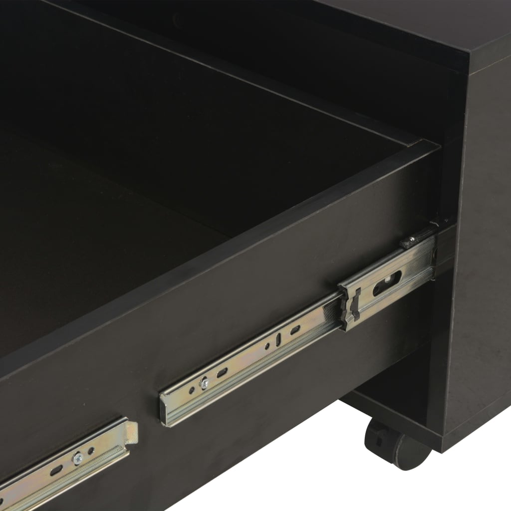 vidaXL Coffee Table High Gloss Black 60x60x35 cm Engineered Wood