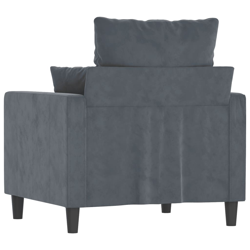 vidaXL Sofa Chair Dark Grey 60 cm Velvet