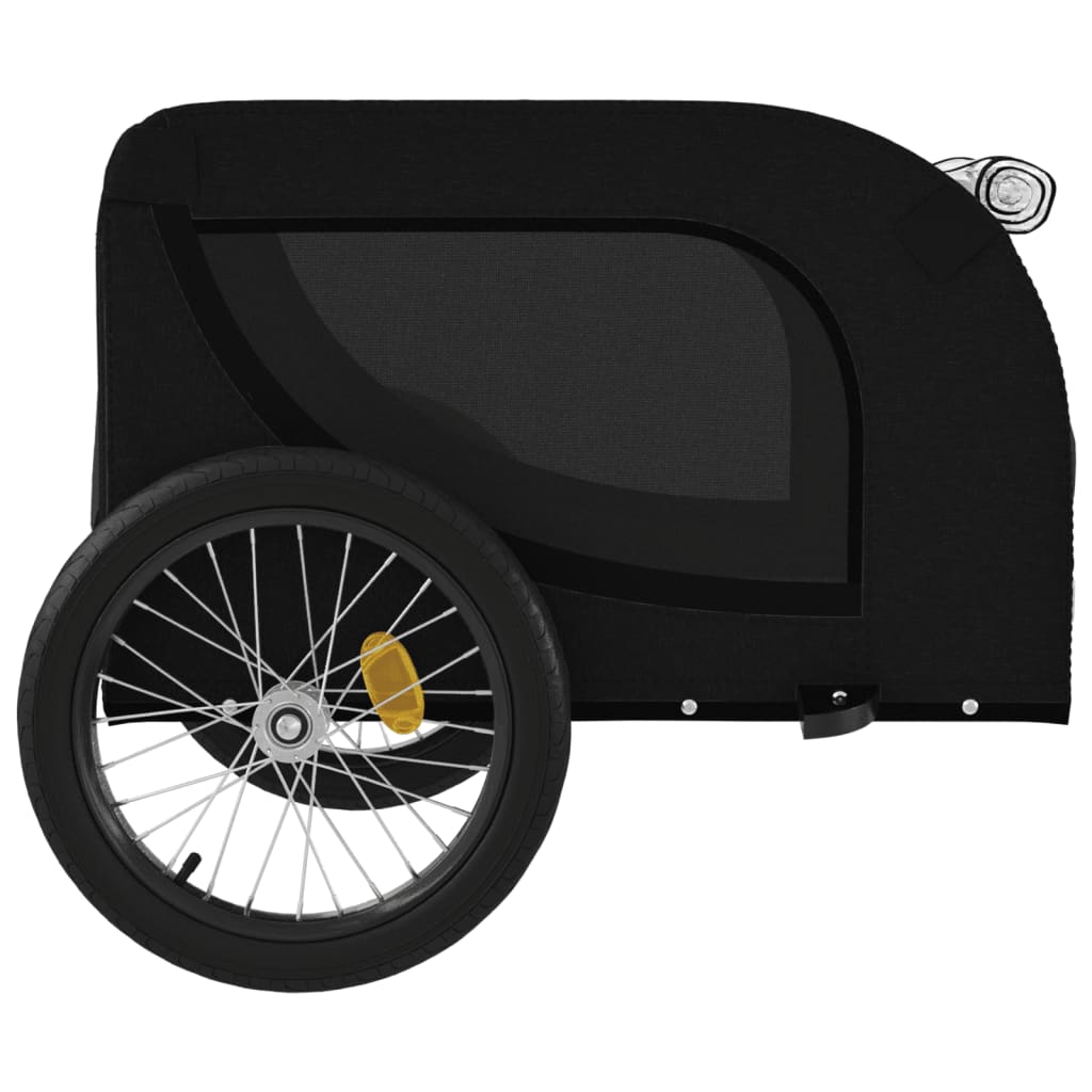 vidaXL Dog Bike Trailer Black Oxford Fabric and Iron