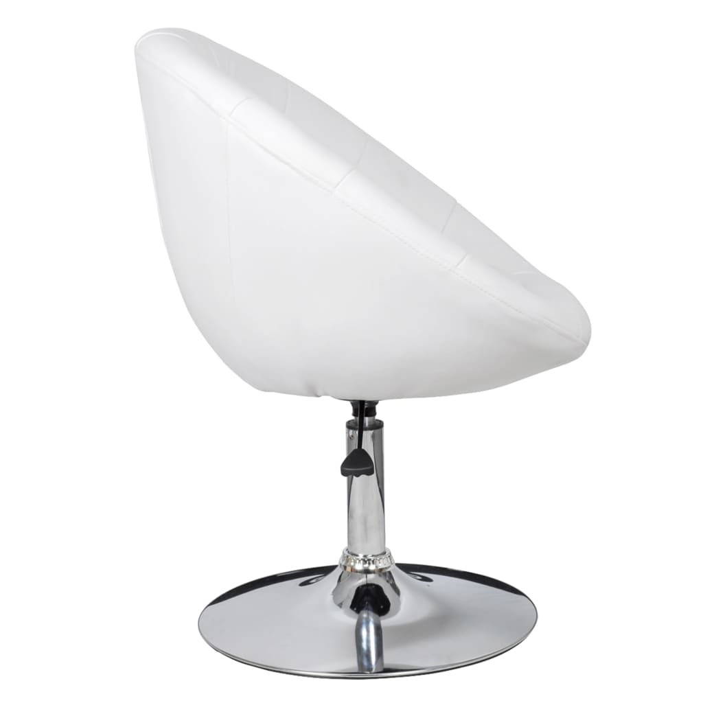 vidaXL Bar Chair White Faux Leather