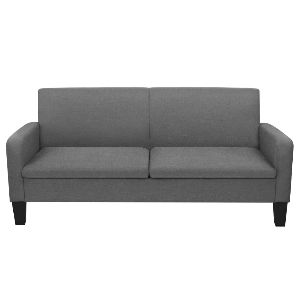 vidaXL 2 Piece Sofa Set Fabric Dark Grey