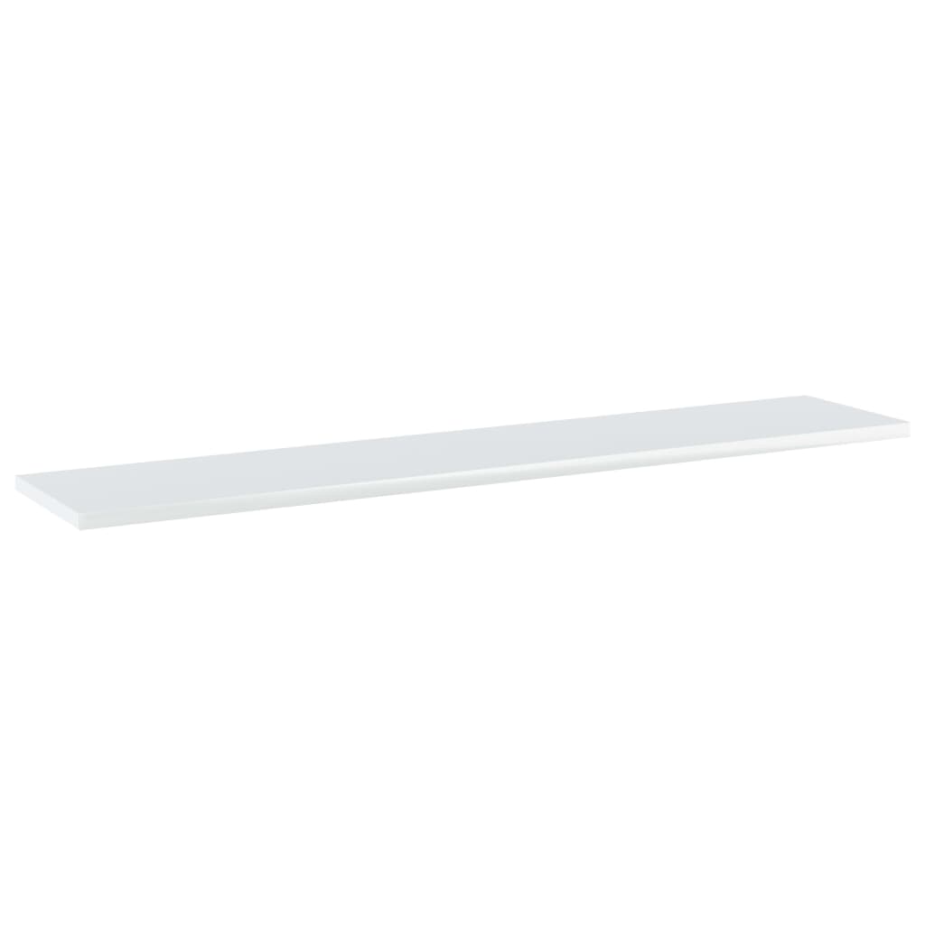 vidaXL Bookshelf Boards 4 pcs High Gloss White 100x20x1.5 cm Engineered Wood