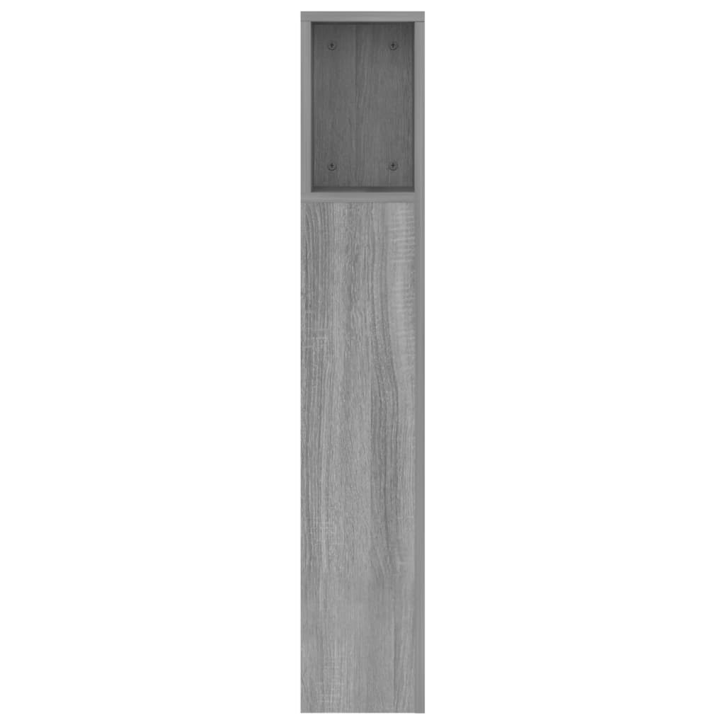 vidaXL Headboard Cabinet Grey Sonoma 160x18.5x104.5 cm