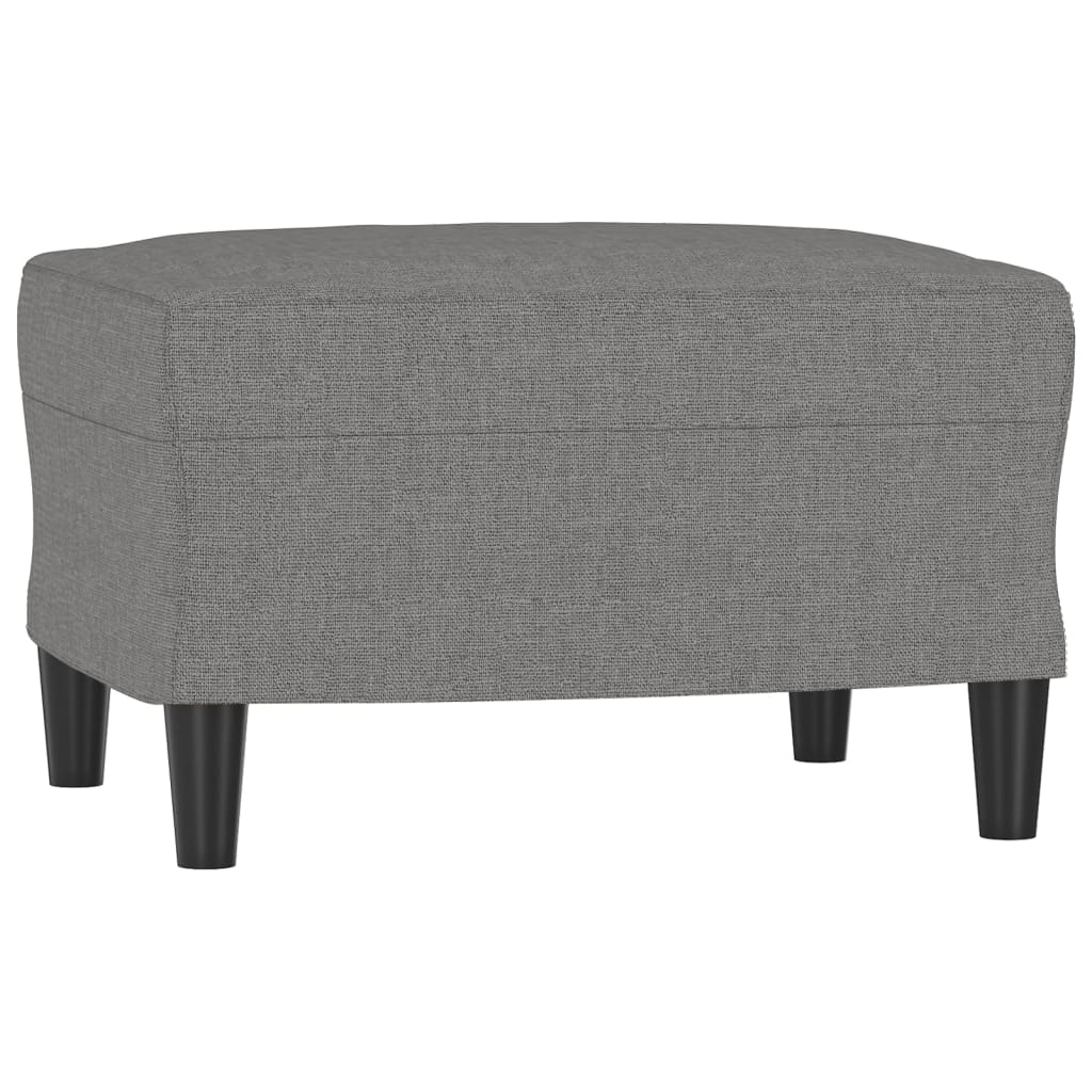 vidaXL Sofa Chair with Footstool Dark Grey 60 cm Fabric