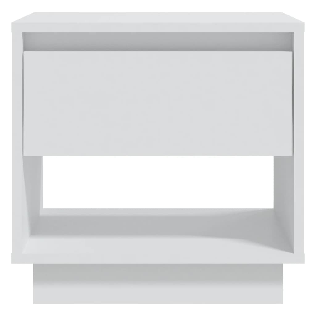 vidaXL Bedside Cabinet White 45x34x44 cm Engineered Wood