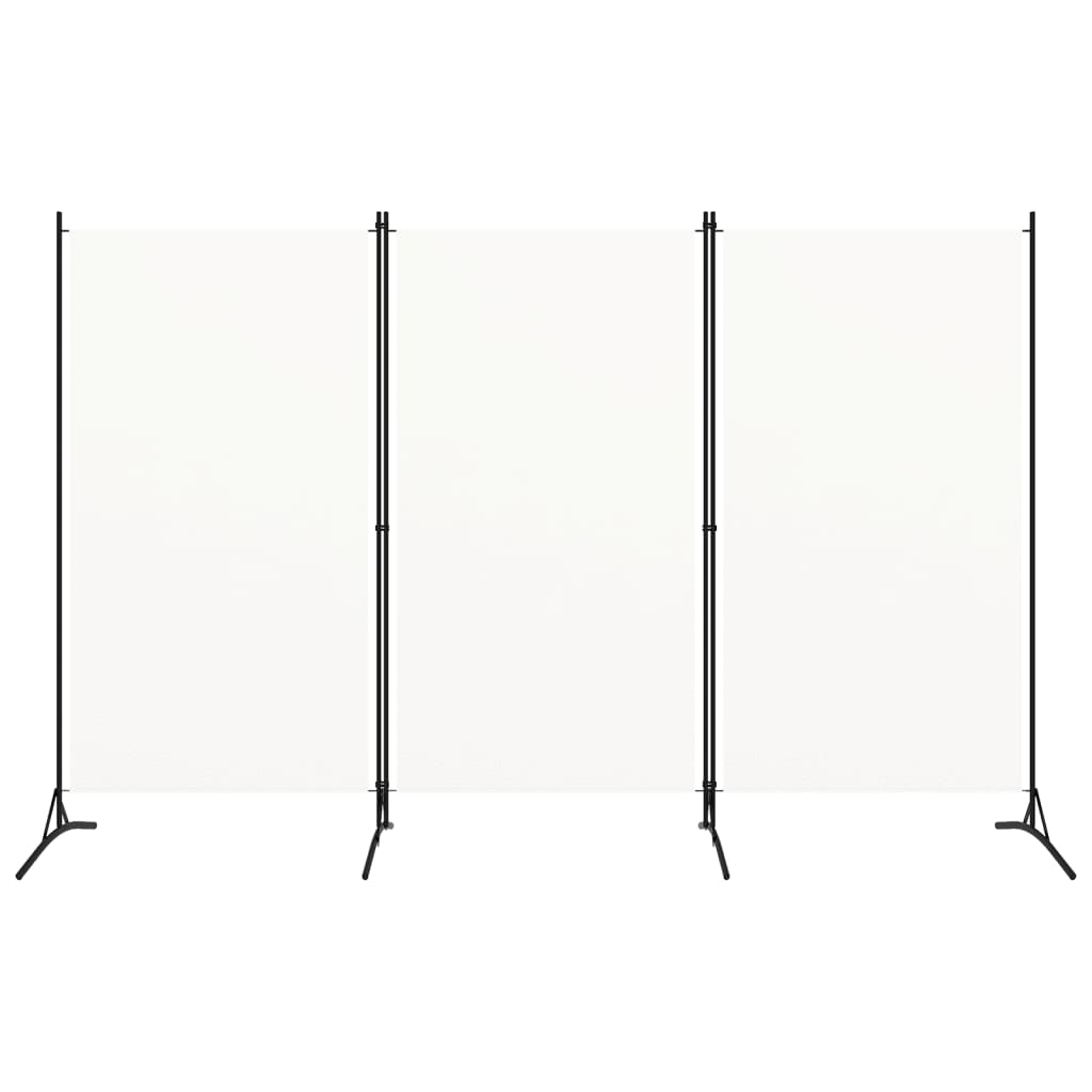 vidaXL 3-Panel Room Divider White 260x180 cm