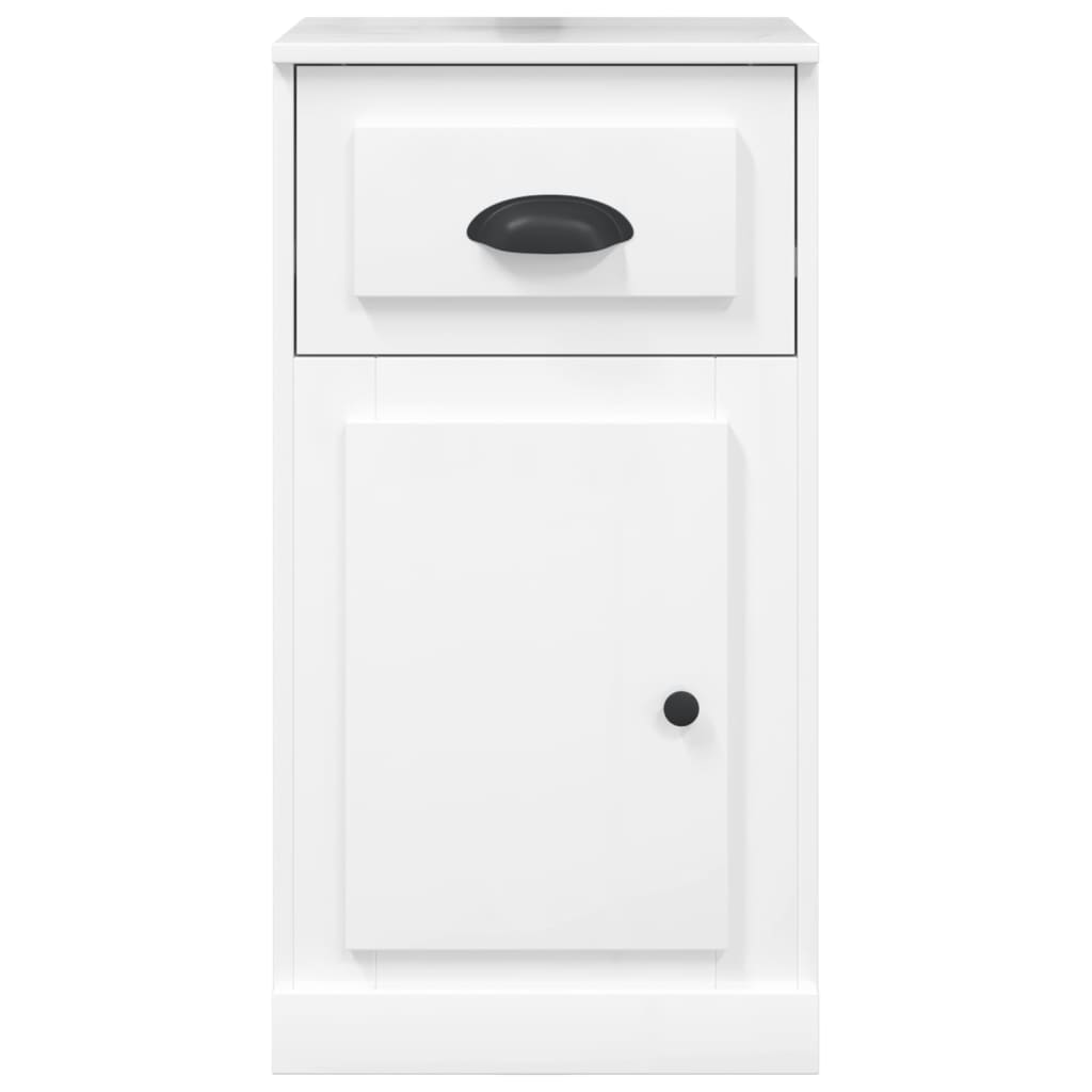 vidaXL Side Cabinet with Drawer High Gloss White 40x50x75 cm Engineered Wood