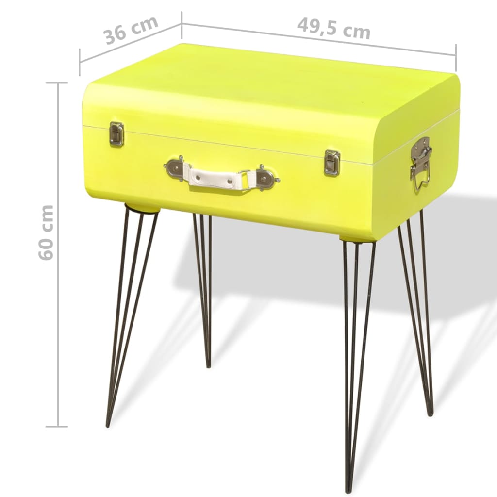 vidaXL Bedside Cabinets 2 pcs 49.5x36x60 cm Yellow