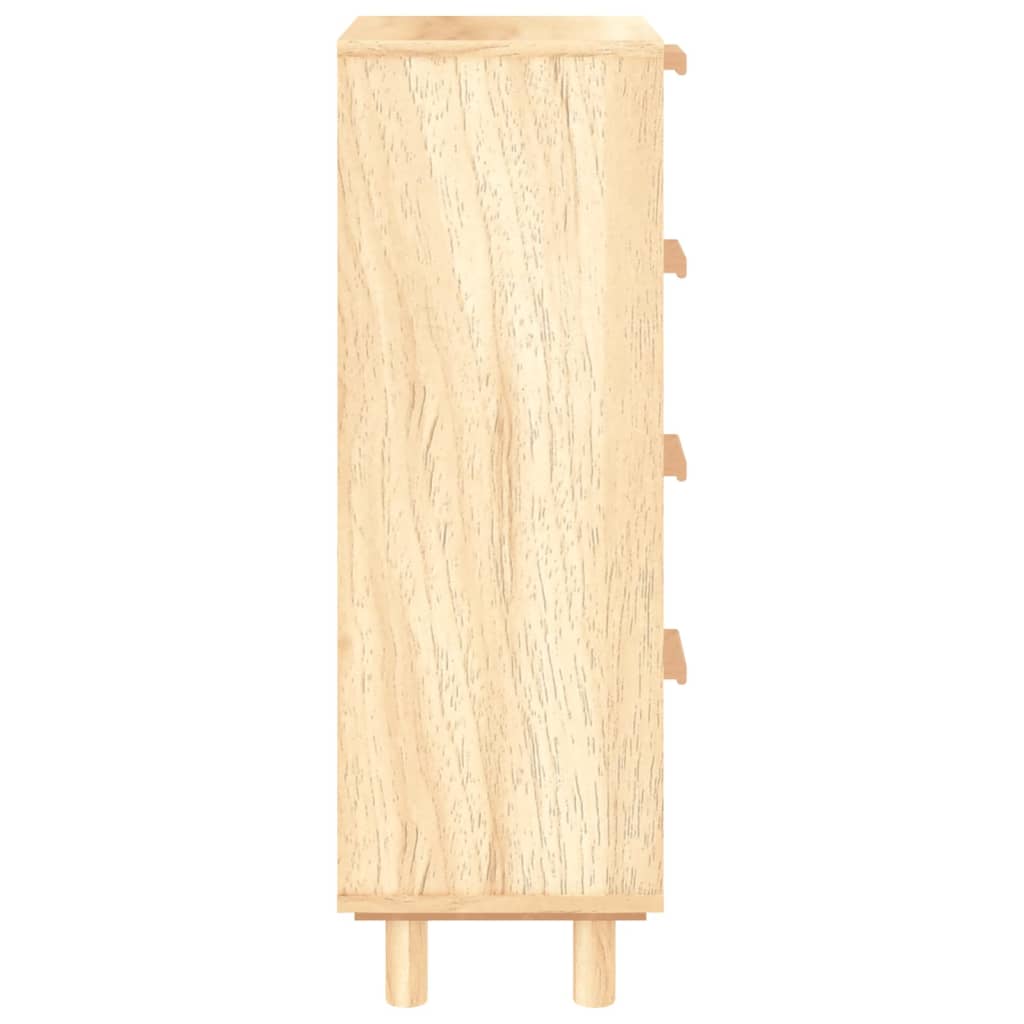 vidaXL Sideboard Brown 40x30x90 cm Solid Wood Pine and Natural Rattan
