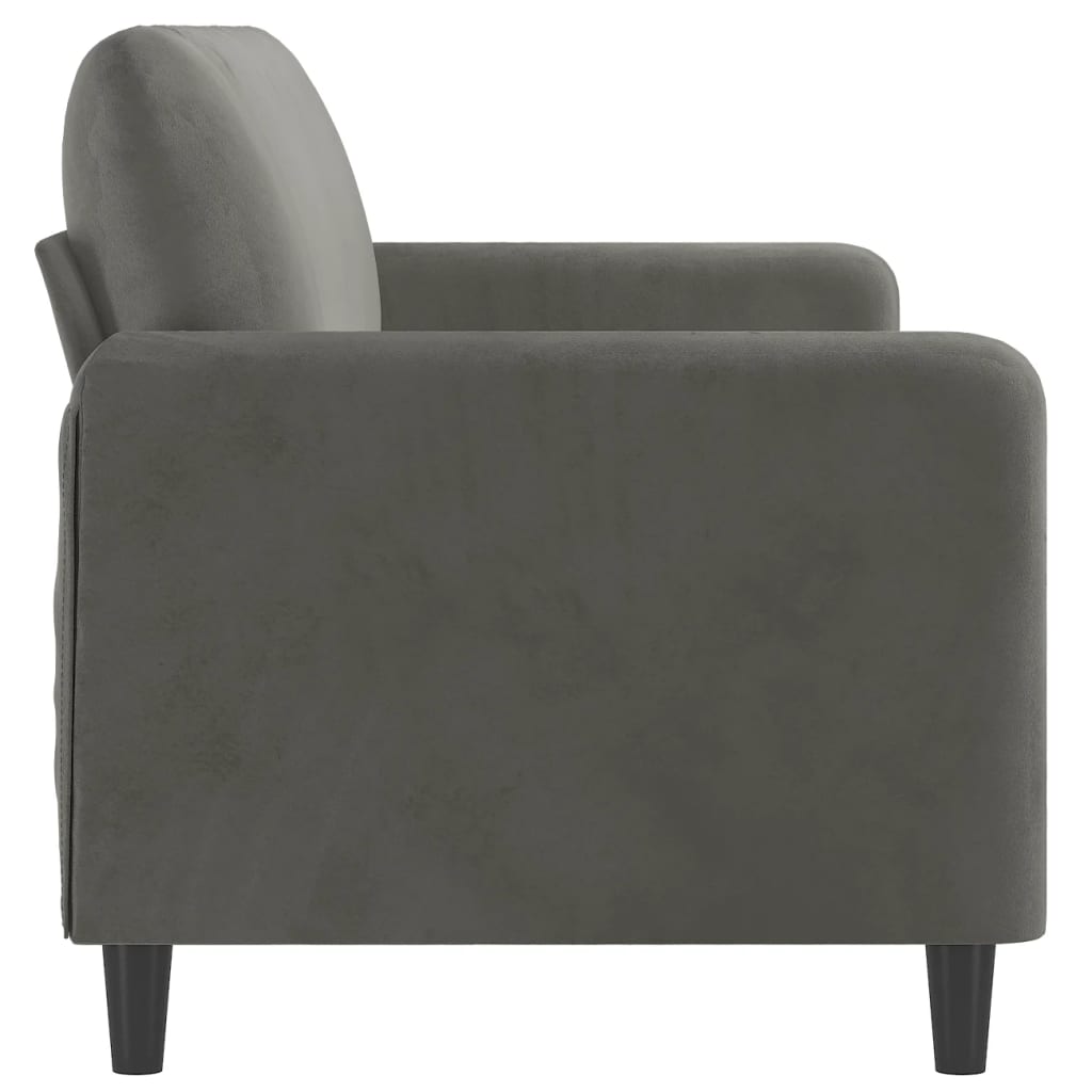 vidaXL 3-Seater Sofa Dark Grey 180 cm Velvet