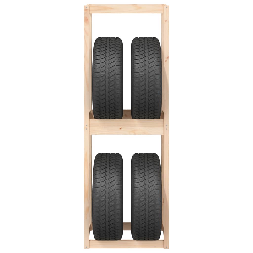 vidaXL Tire Rack 63x40x180 cm Solid Wood Pine