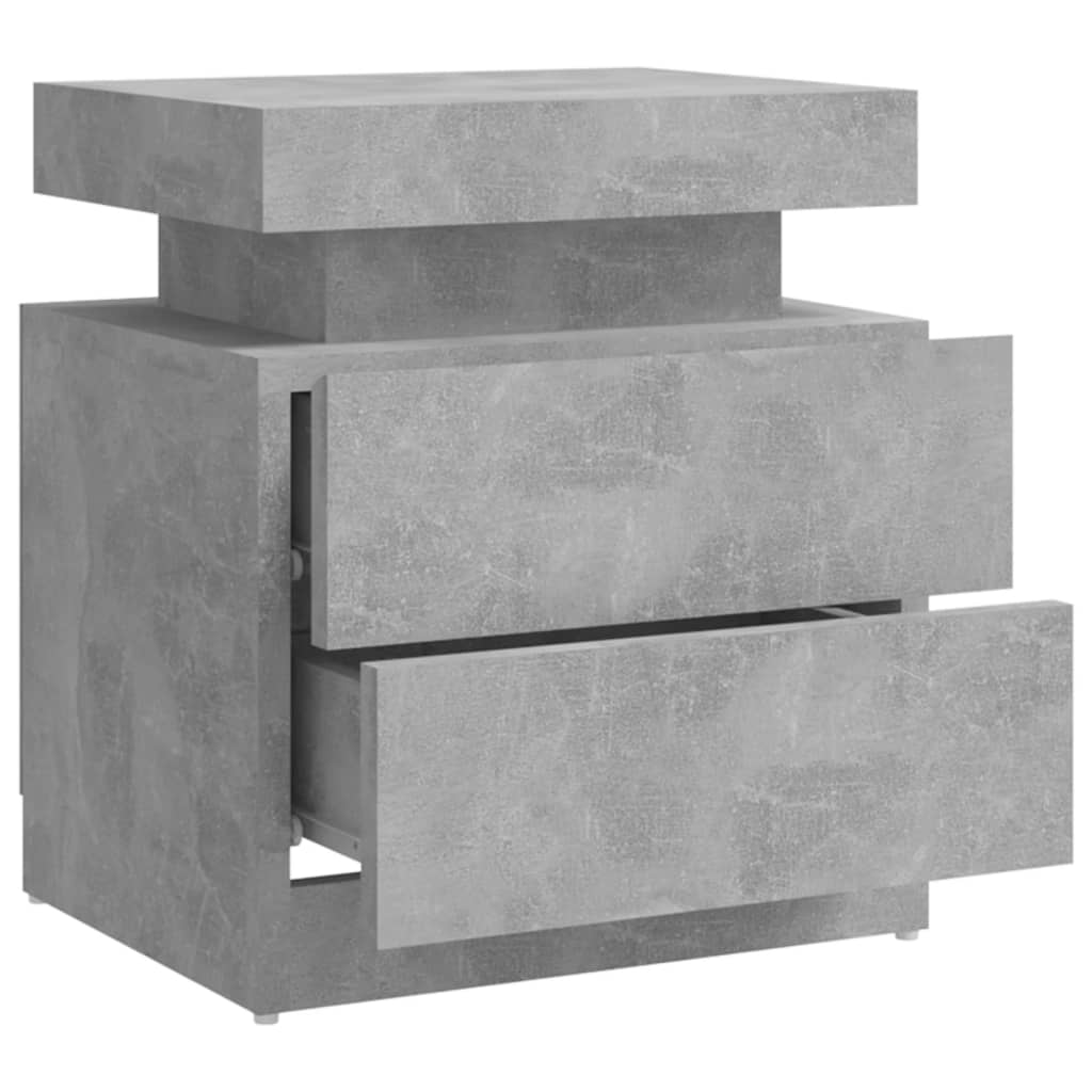 vidaXL Bedside Cabinet Concrete Grey 45x35x52 cm Engineered Wood
