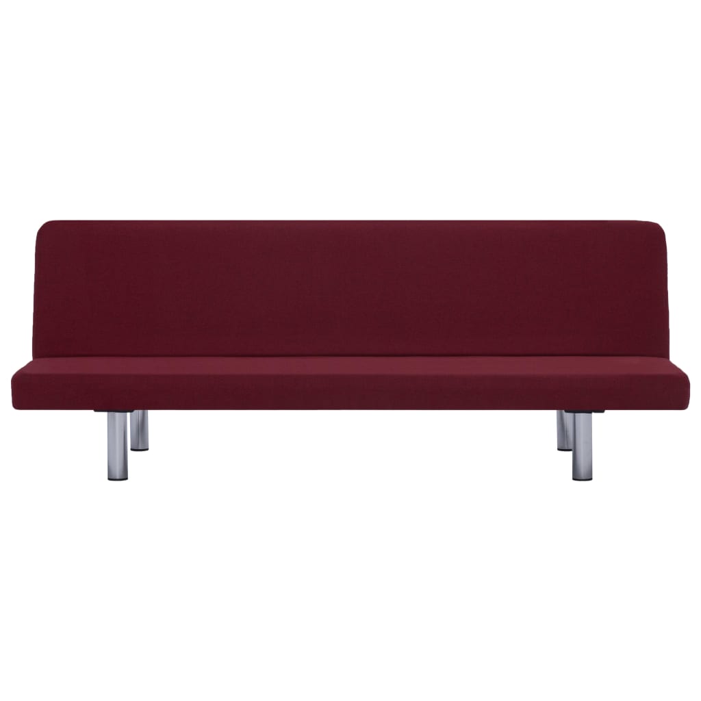 vidaXL Sofa Bed Wine Red Polyester