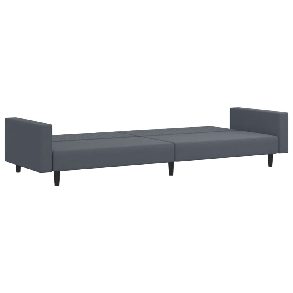 vidaXL 2 Piece Sofa Set Dark Grey Velvet