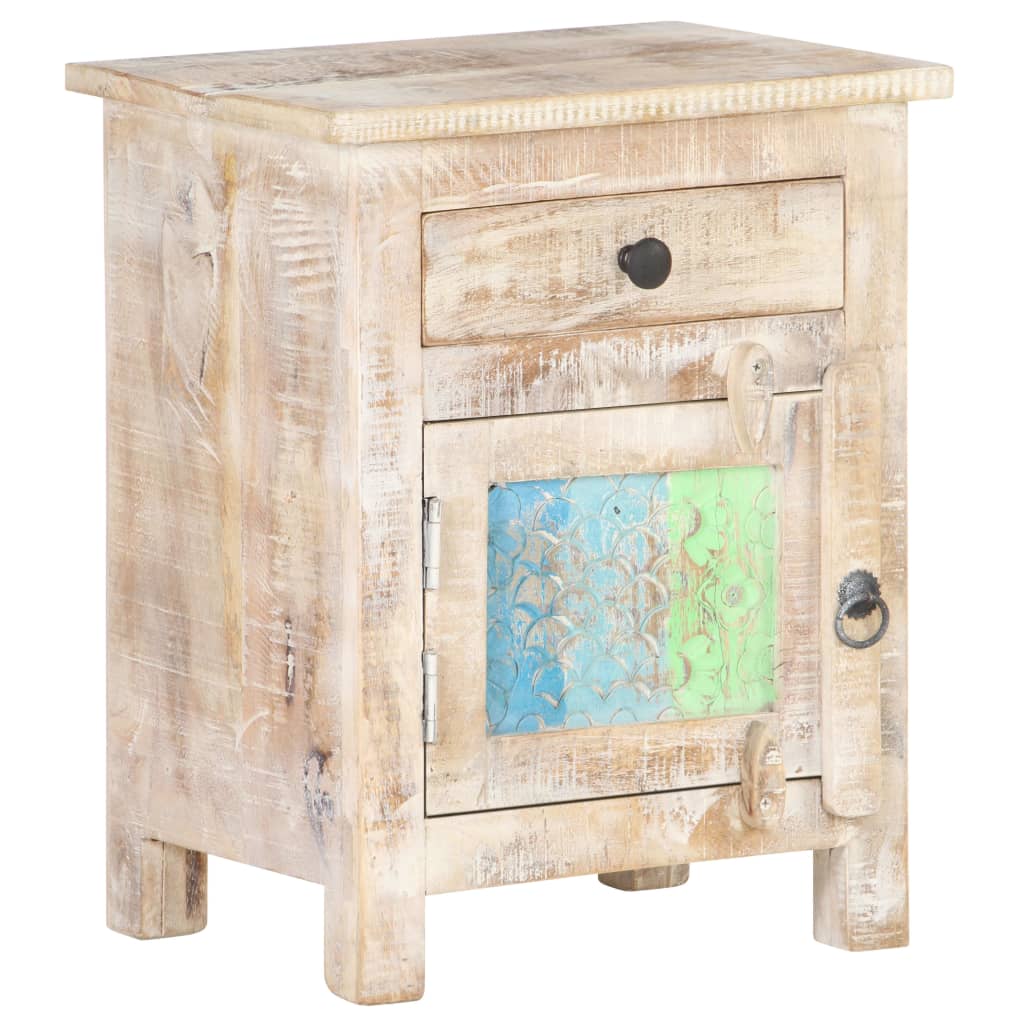 vidaXL Bedside Cabinet 40x30x50 cm Rough Acacia Wood