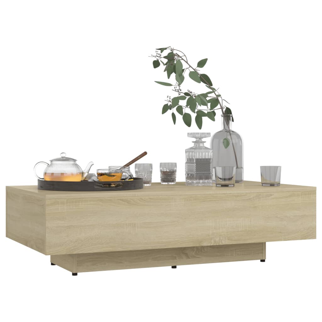 vidaXL Coffee Table Sonoma Oak 115x60x31 cm Engineered Wood
