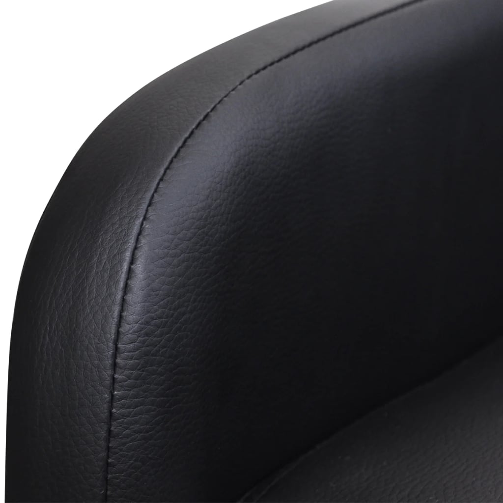 vidaXL Folding Armchair Black Faux Leather