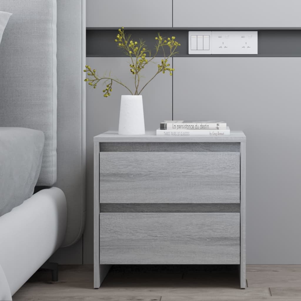 vidaXL Bedside Cabinets 2 pcs Grey Sonoma 45x34.5x44.5 cm Engineered Wood