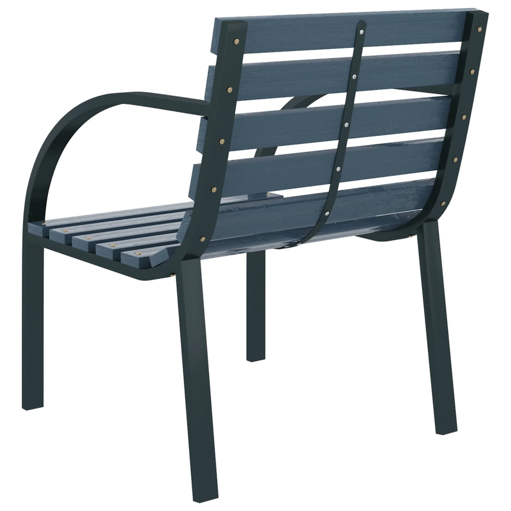 vidaXL Garden Chairs 2 pcs Grey Wood