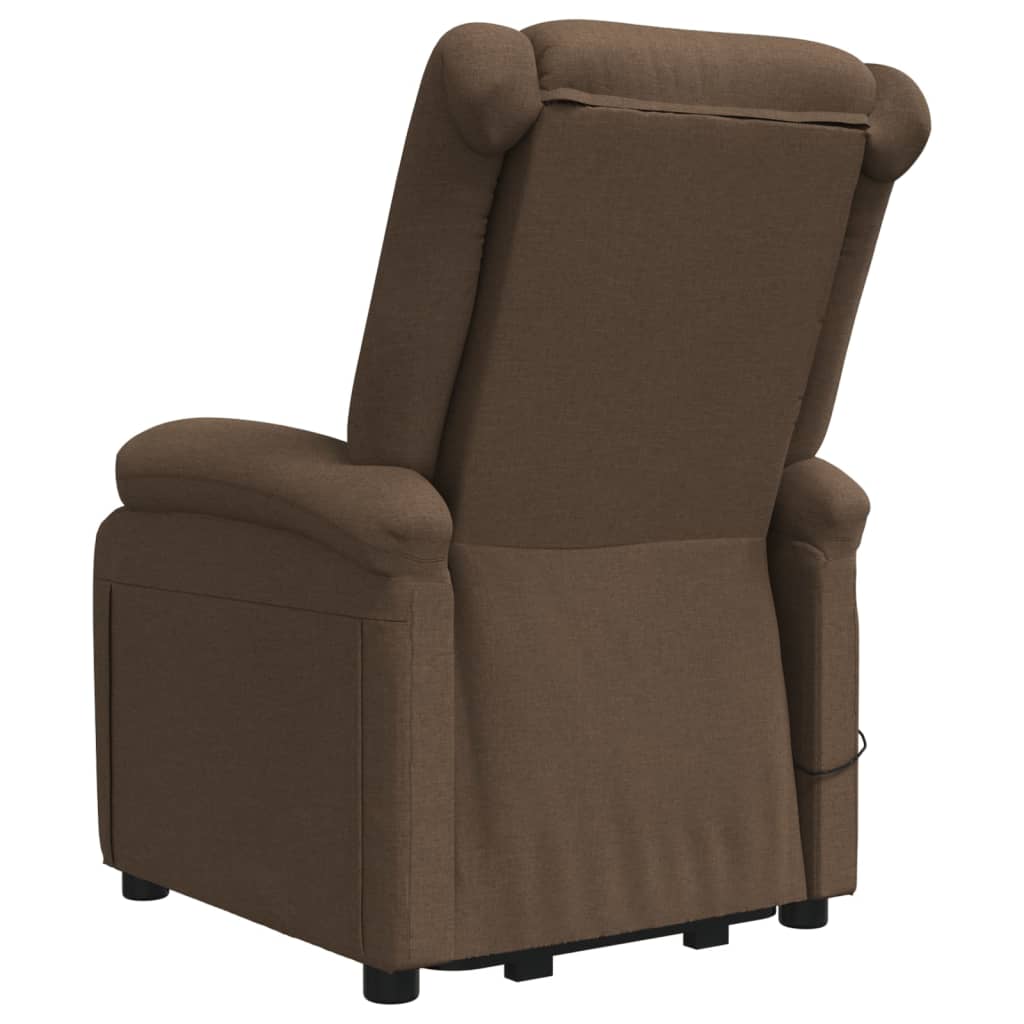 vidaXL Stand up Massage Chair Brown Fabric