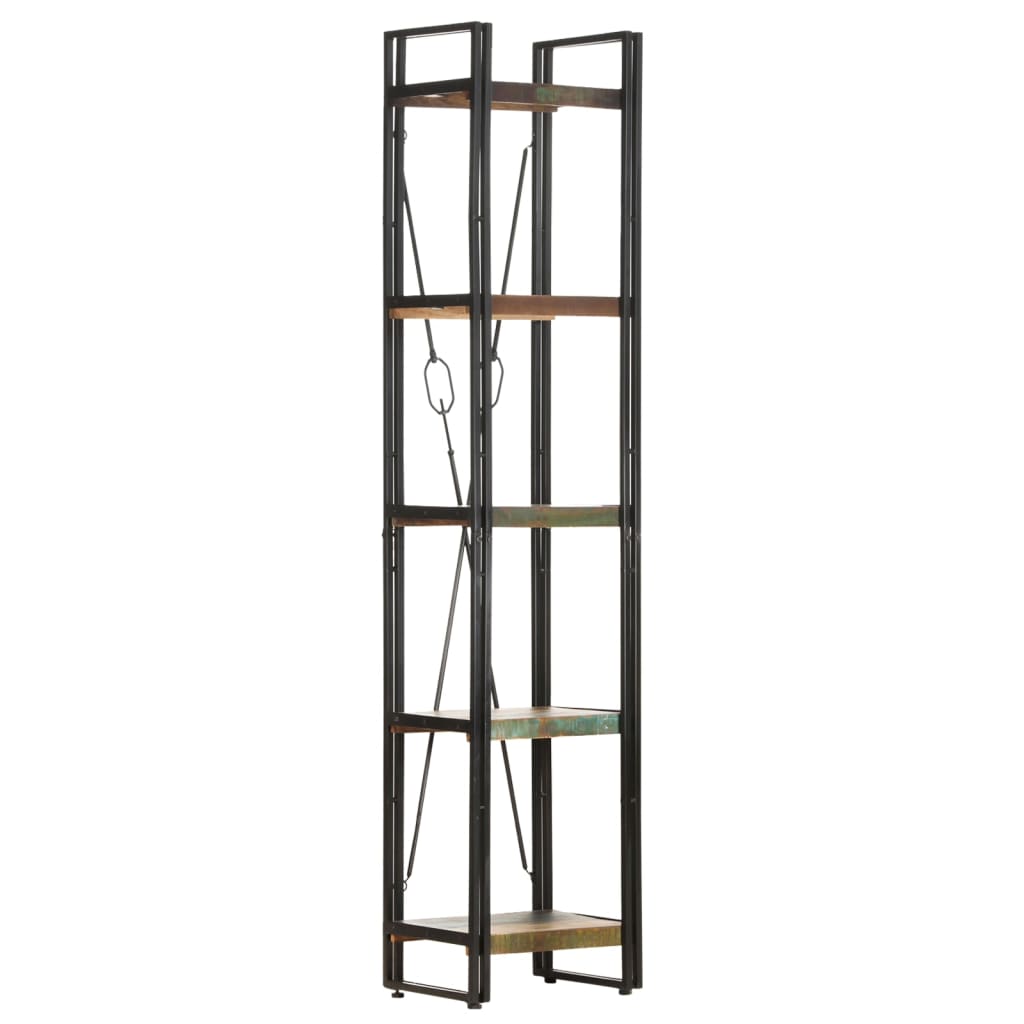 vidaXL 5-Tier Bookcase 40x30x180 cm Solid Reclaimed Wood