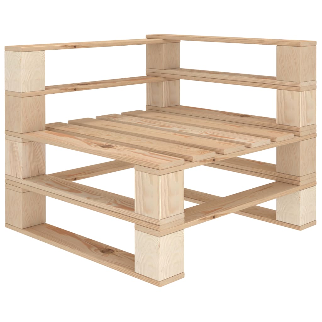 vidaXL 5 Piece Garden Pallets Lounge Set Wood