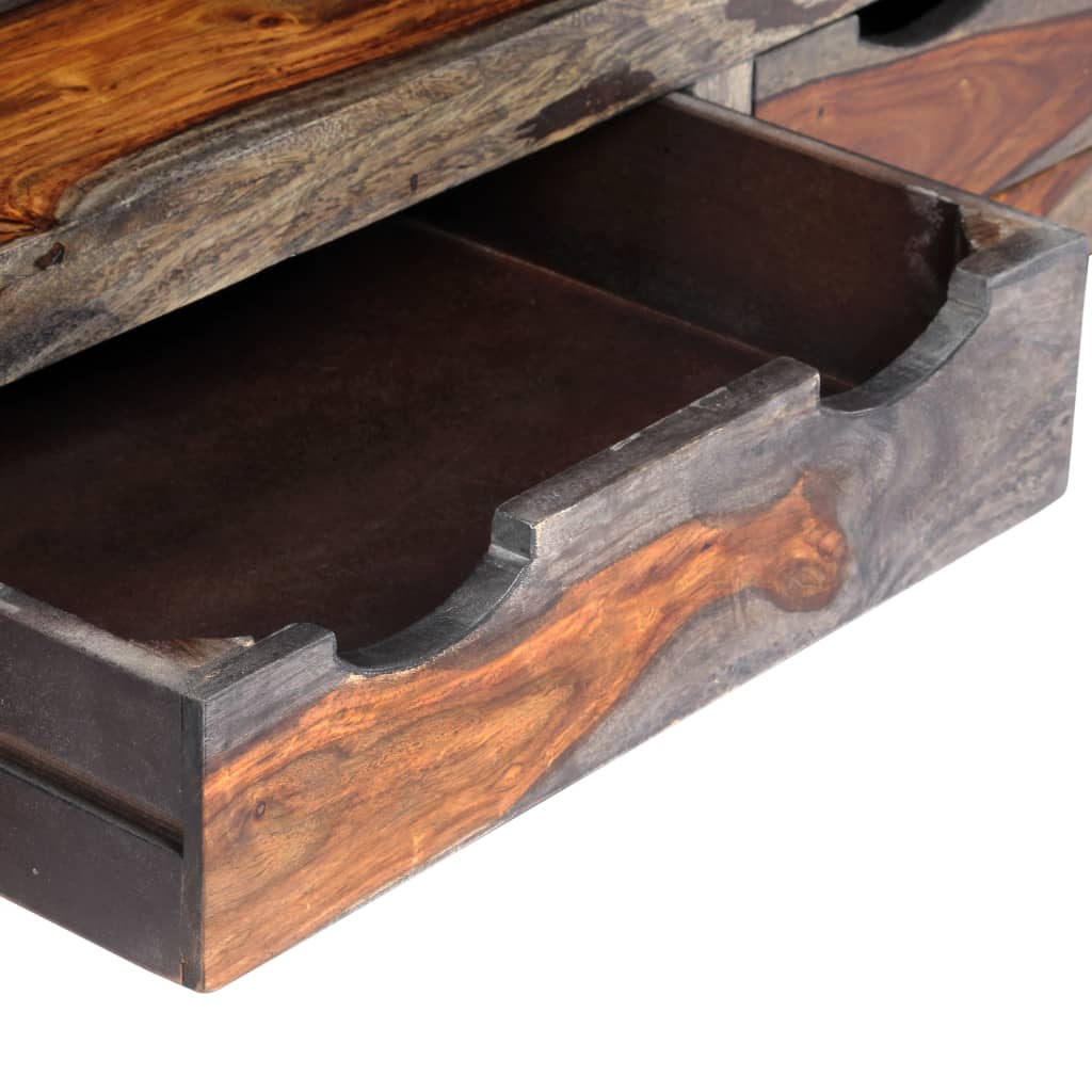 vidaXL Coffee Table Grey 100x50x40 cm Solid Sheesham Wood